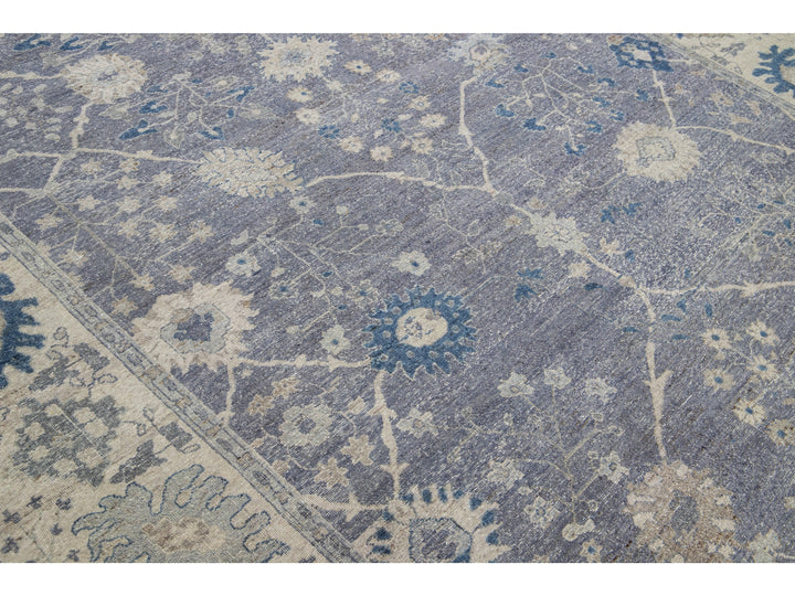 Modern Indian Wool Rug 9 X 12