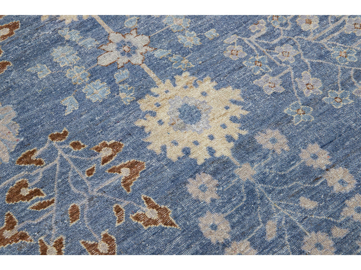 Modern Indian Wool Rug 9 X 13