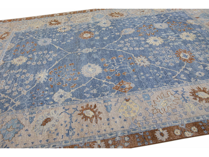 Modern Indian Wool Rug 9 X 13