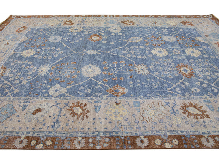 Modern Indian Wool Rug 9 X 13