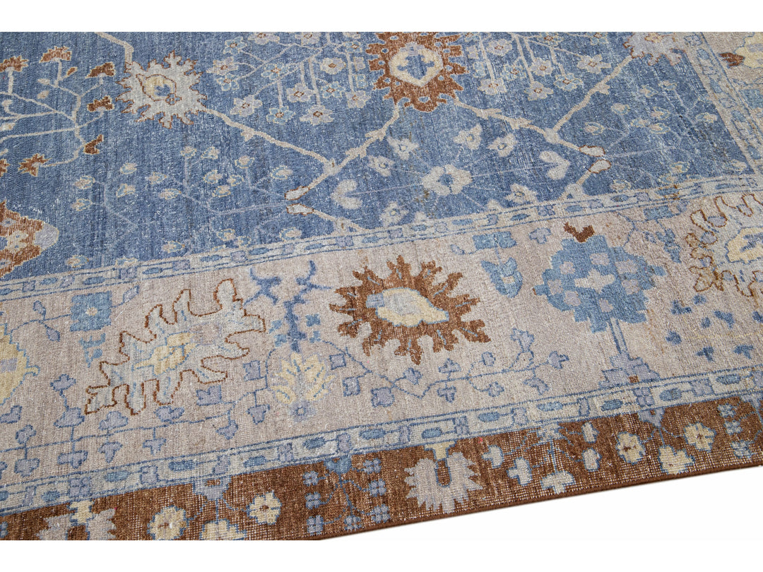 Modern Indian Wool Rug 9 X 13