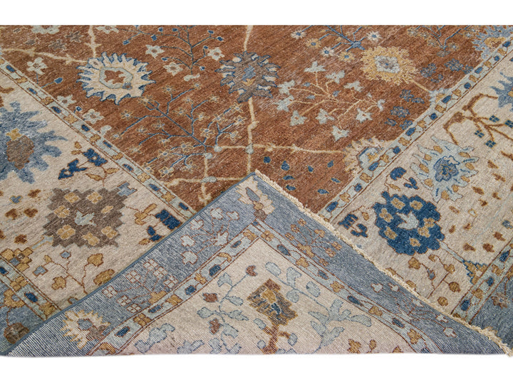 Modern Indian Wool Rug 10 X 14