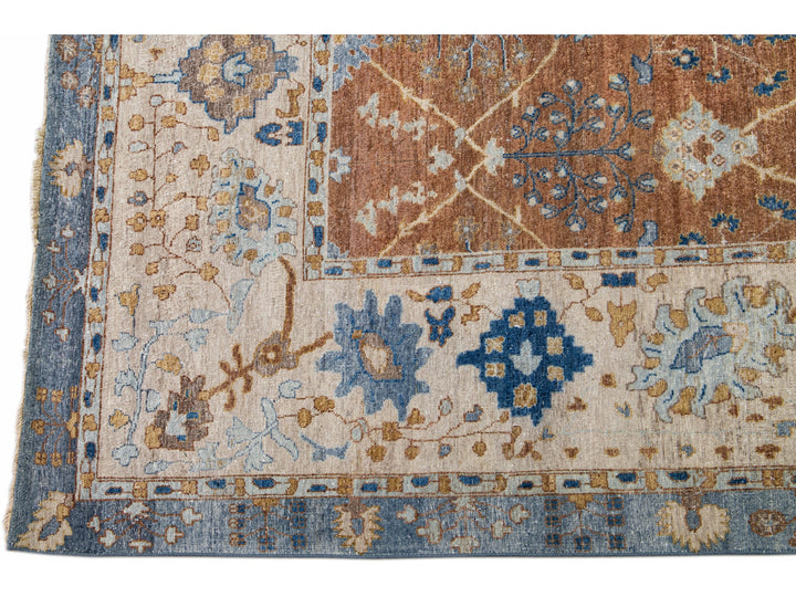 Modern Indian Wool Rug 10 X 14