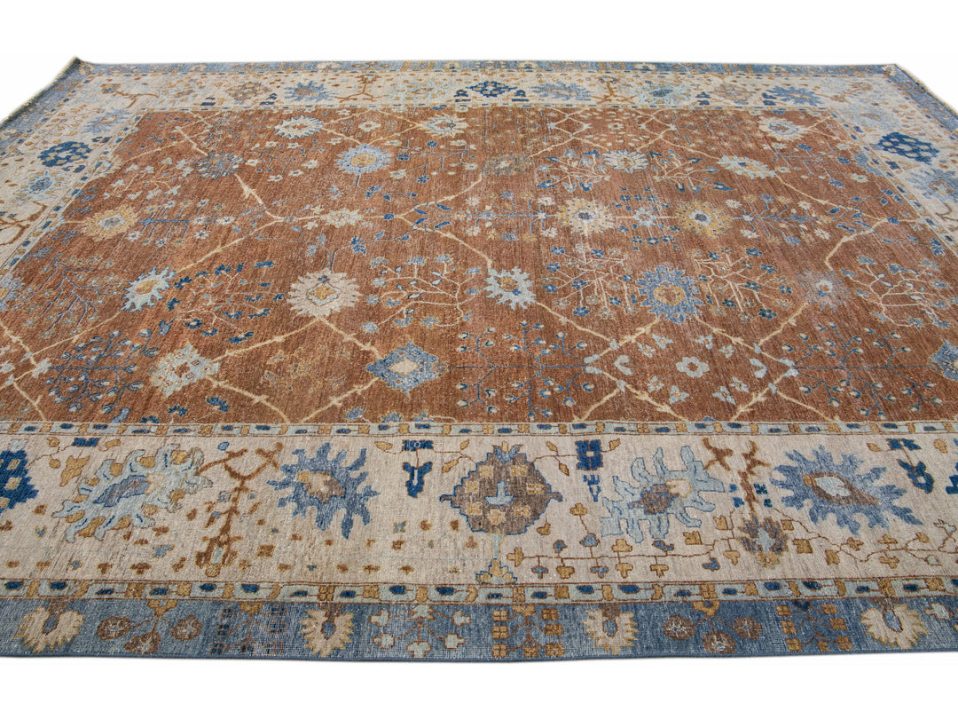 Modern Indian Wool Rug 10 X 14