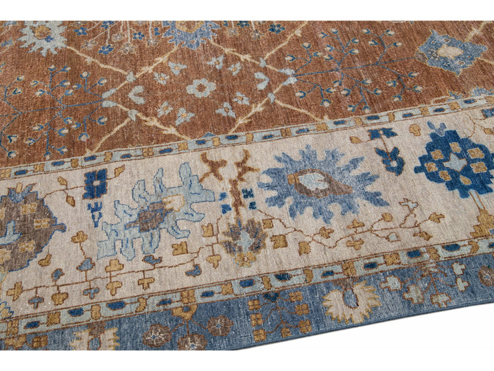 Modern Indian Wool Rug 10 X 14