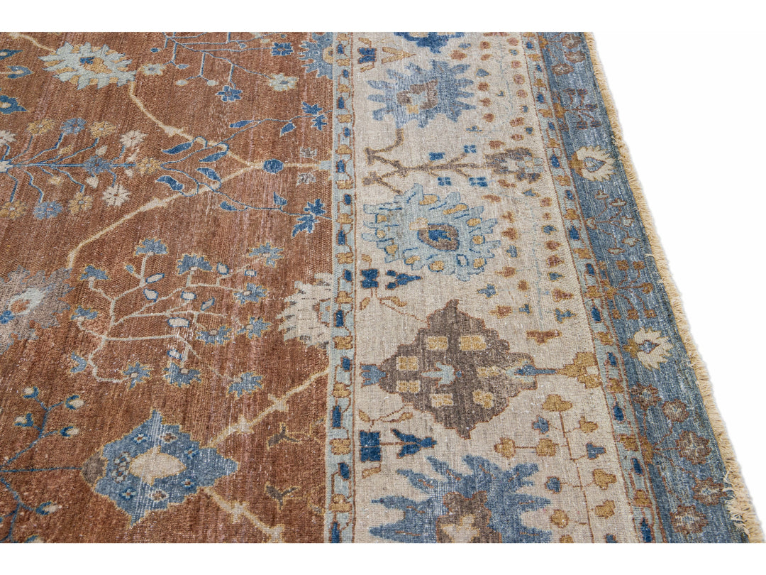 Modern Indian Wool Rug 10 X 14