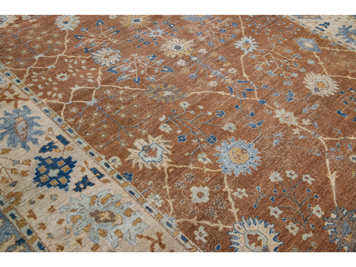 Modern Indian Wool Rug 10 X 14