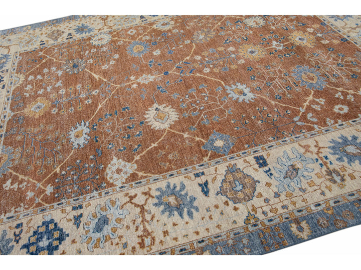 Modern Indian Wool Rug 9 X 12