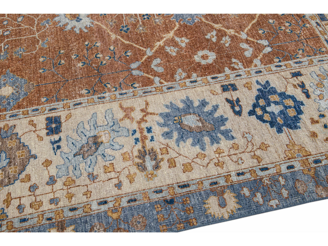 Modern Indian Wool Rug 9 X 12