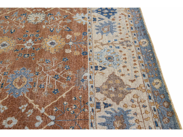 Modern Indian Wool Rug 9 X 12