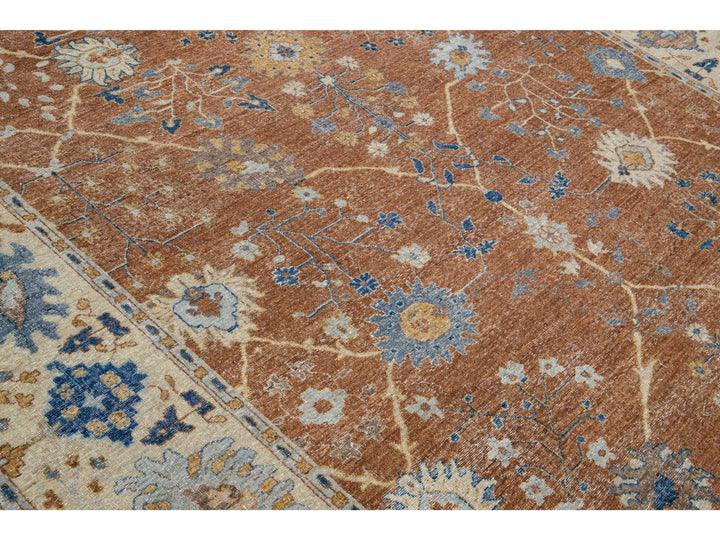 Modern Indian Wool Rug 9 X 12