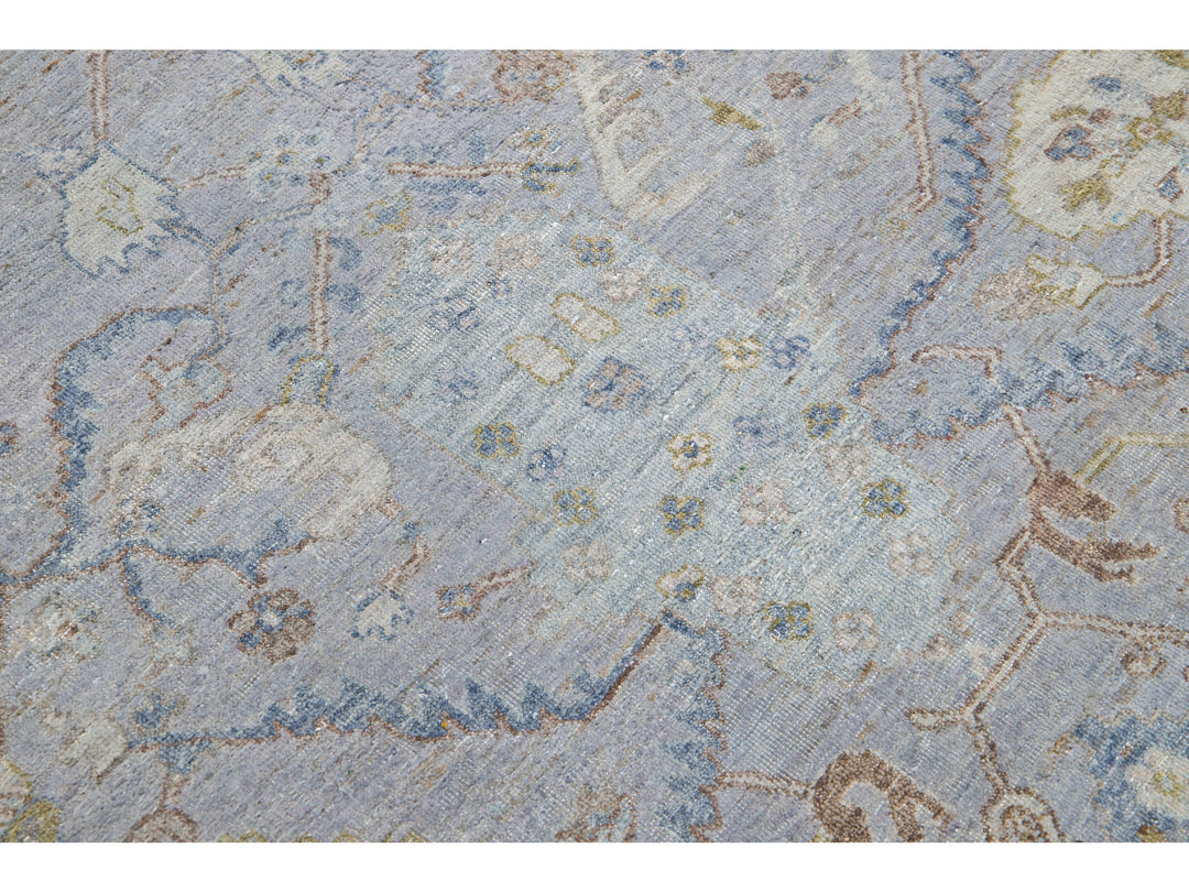 Modern Indian Wool Rug 9 X 12