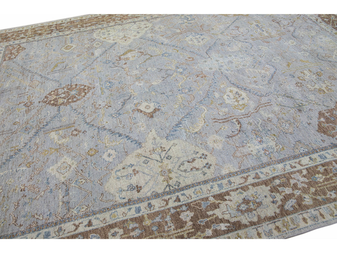 Modern Indian Wool Rug 9 X 12