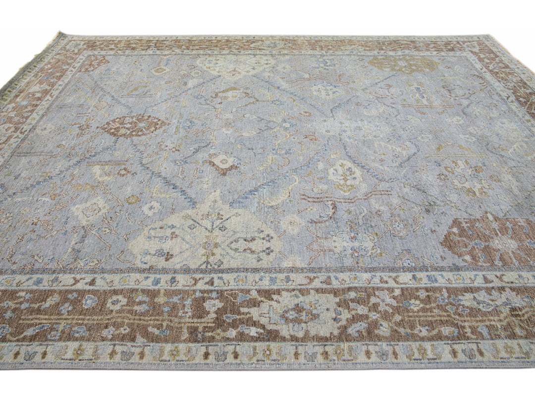 Modern Indian Wool Rug 9 X 12