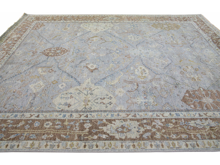 Modern Indian Wool Rug 9 X 12