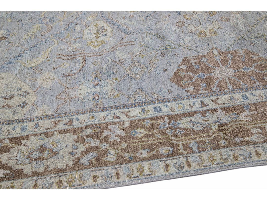 Modern Indian Wool Rug 9 X 12