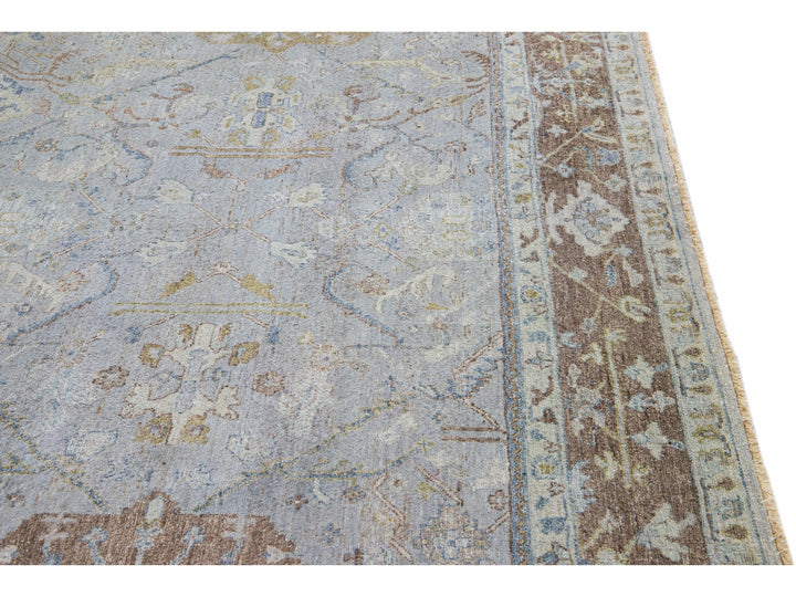 Modern Indian Wool Rug 9 X 12