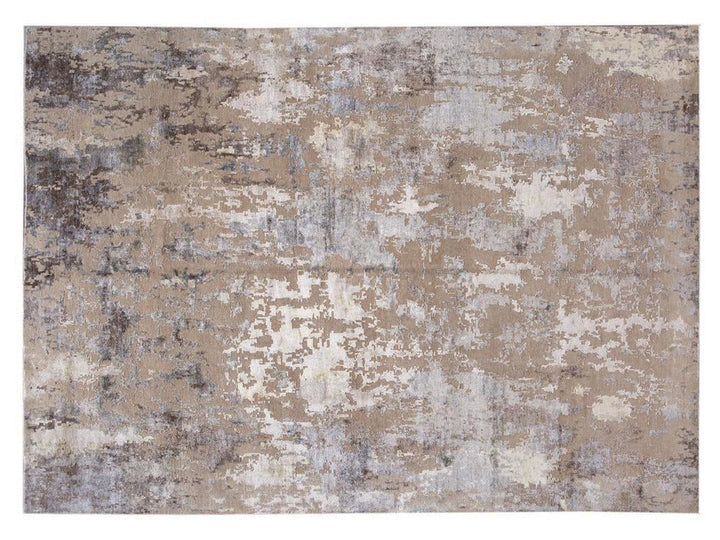 Modern Abstract Wool and Silk Rug 10 X 14