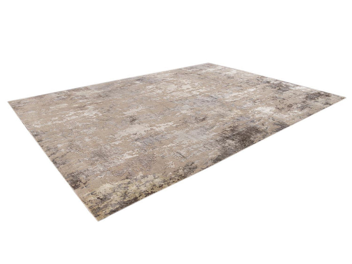 Modern Abstract Wool and Silk Rug 10 X 14