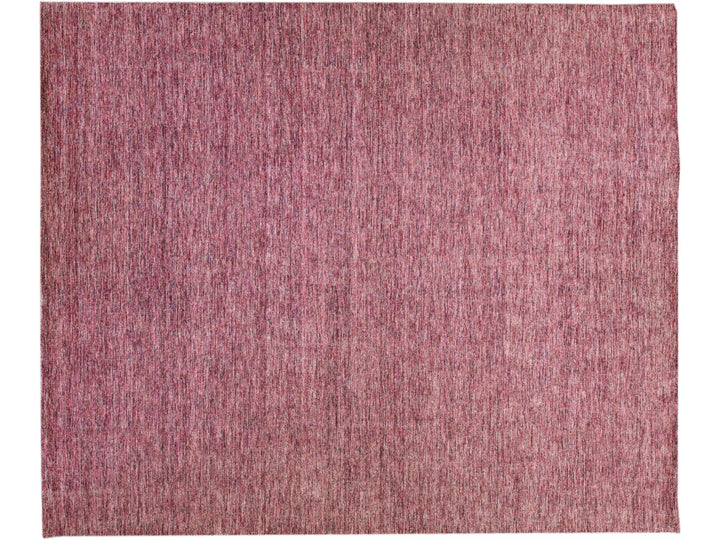 Red Modern Apadana's Groove Bamboo/Silk Handmade Oversize Rug