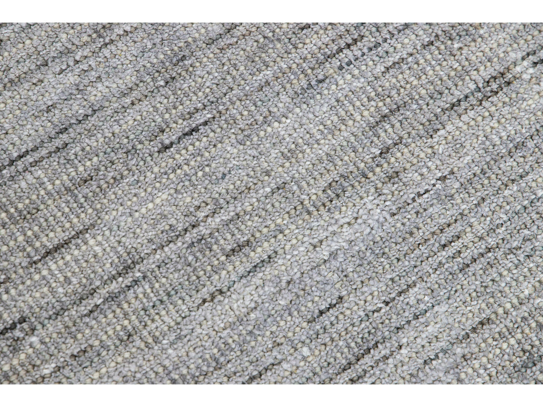 Modern Bamboo & Silk Groove Rug 12 X 15