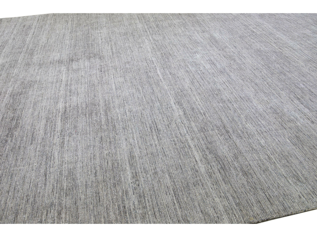 Modern Bamboo & Silk Groove Rug 12 X 15