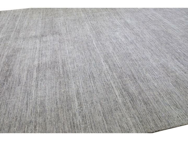 Modern Bamboo & Silk Groove Rug 12 X 15