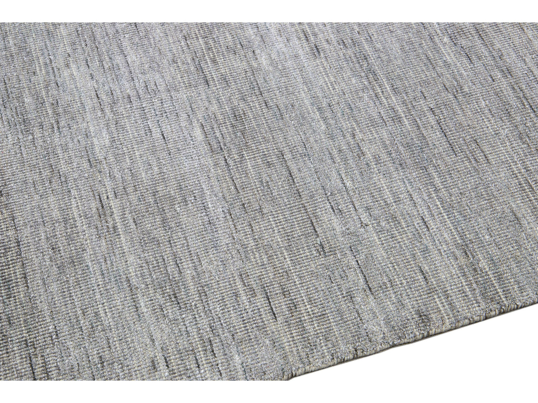 Modern Bamboo & Silk Groove Rug 12 X 15