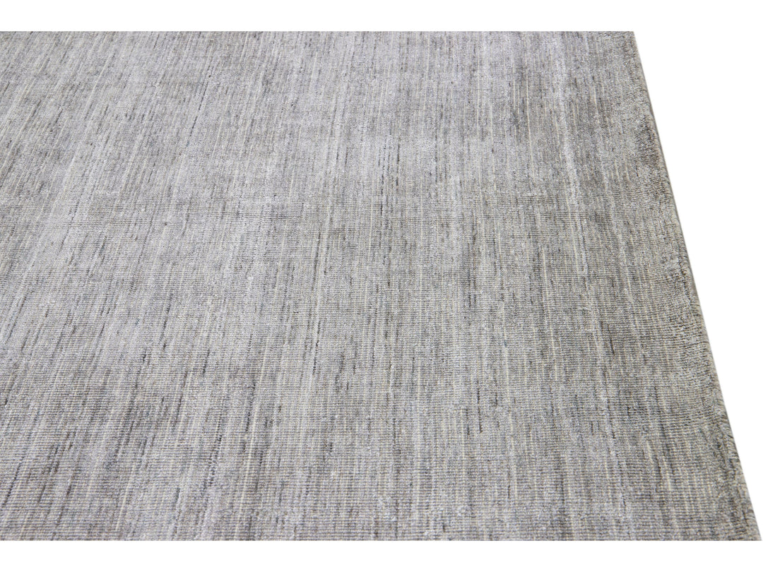 Modern Bamboo & Silk Groove Rug 12 X 15