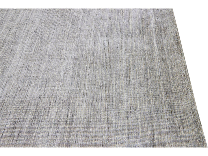 Modern Bamboo & Silk Groove Rug 12 X 15