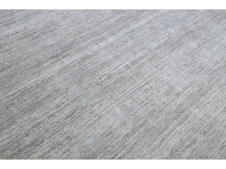 Modern Bamboo & Silk Groove Rug 9 X 12