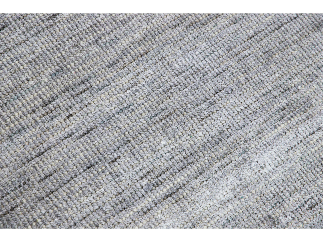 Modern Bamboo & Silk Groove Rug 9 X 12