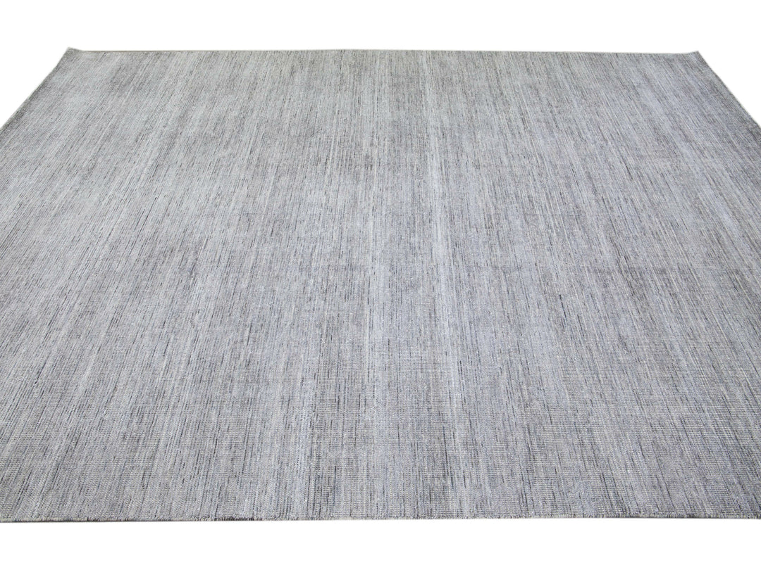 Modern Bamboo & Silk Groove Rug 9 X 12