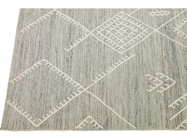 Modern Kilim Wool Rug 12 X 15