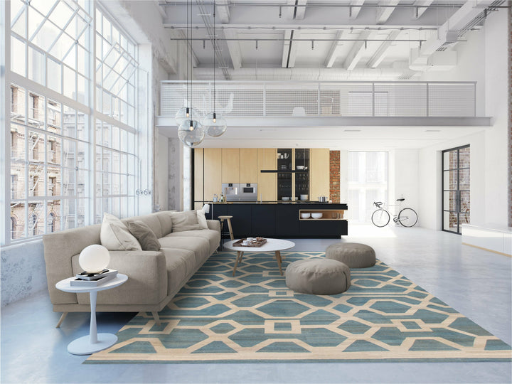 Modern Kilim Wool Rug 10 X 14