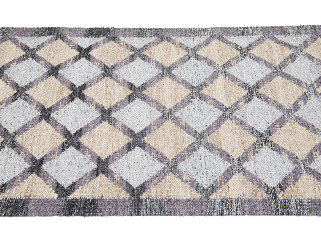 Modern Swedish Style Wool Runner 3 X 22