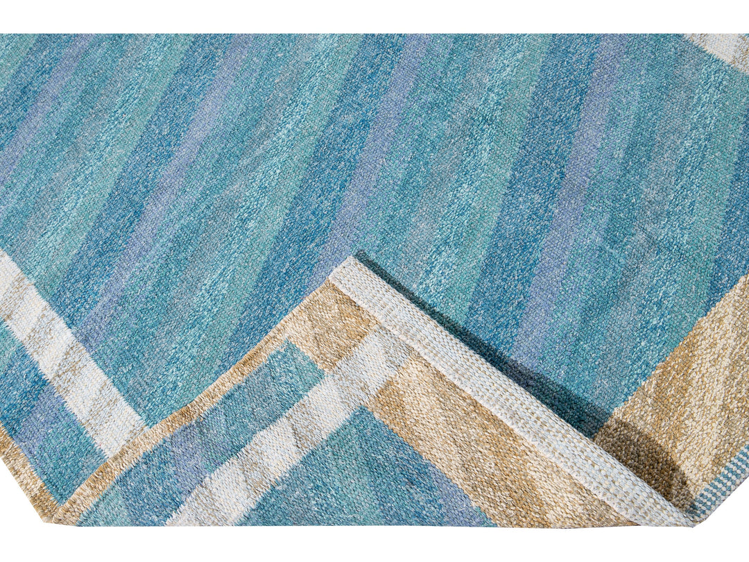Modern Swedish Wool Rug 9 X 12