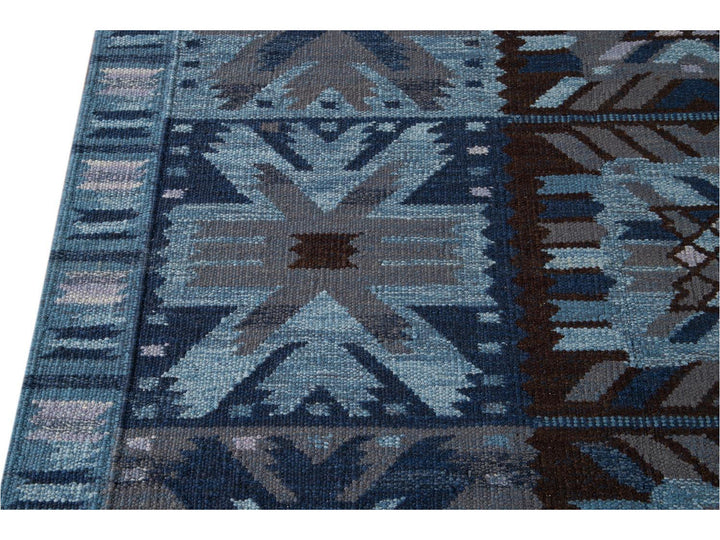 Modern Swedish Wool Rug 9 X 12