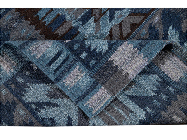 Modern Swedish Wool Rug 9 X 12
