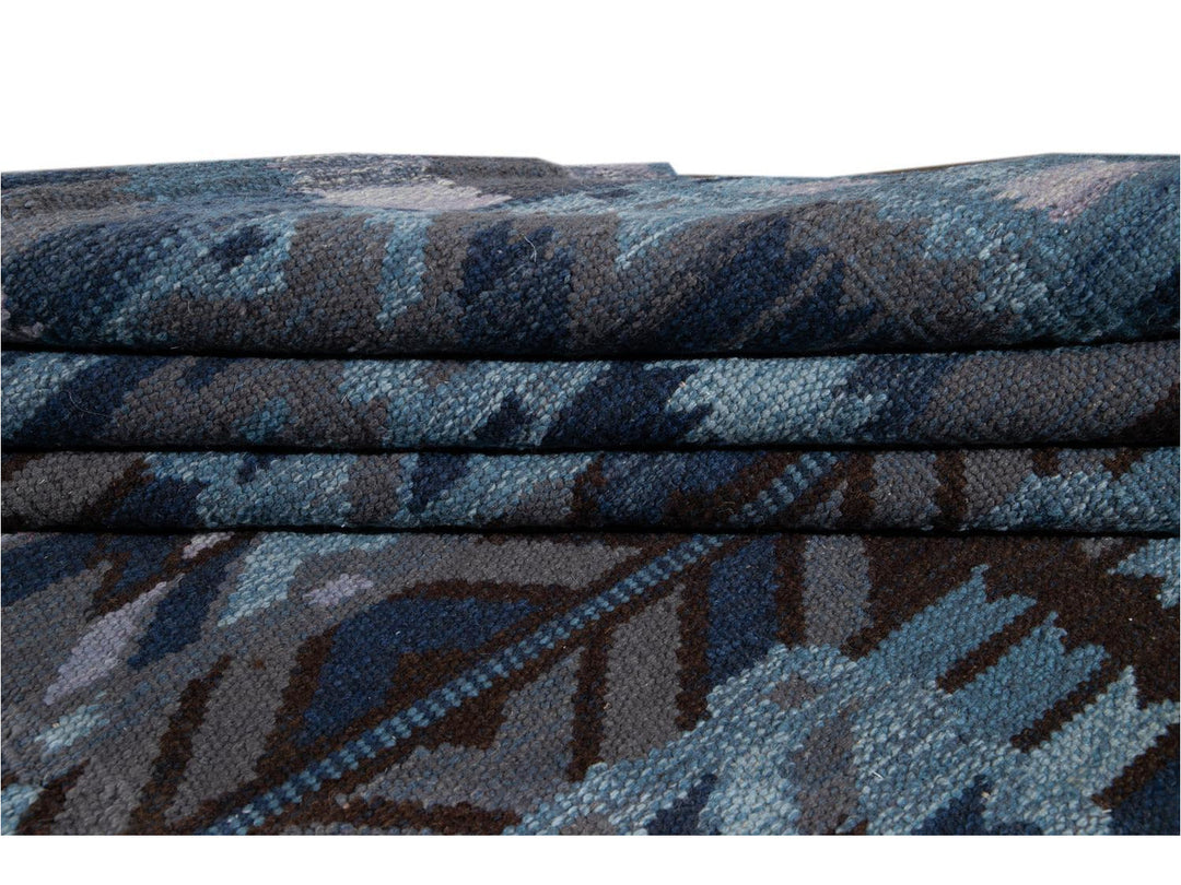 Modern Swedish Wool Rug 9 X 12