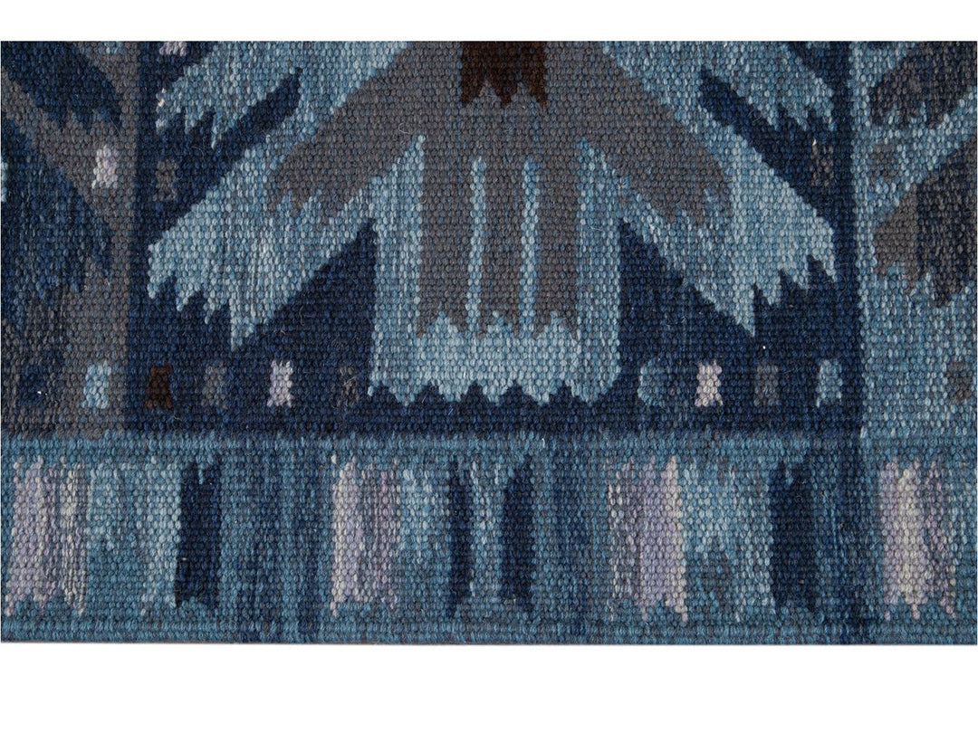 Modern Swedish Wool Rug 9 X 12