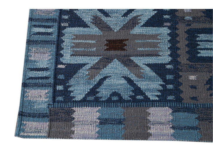 Modern Swedish Wool Rug 9 X 12