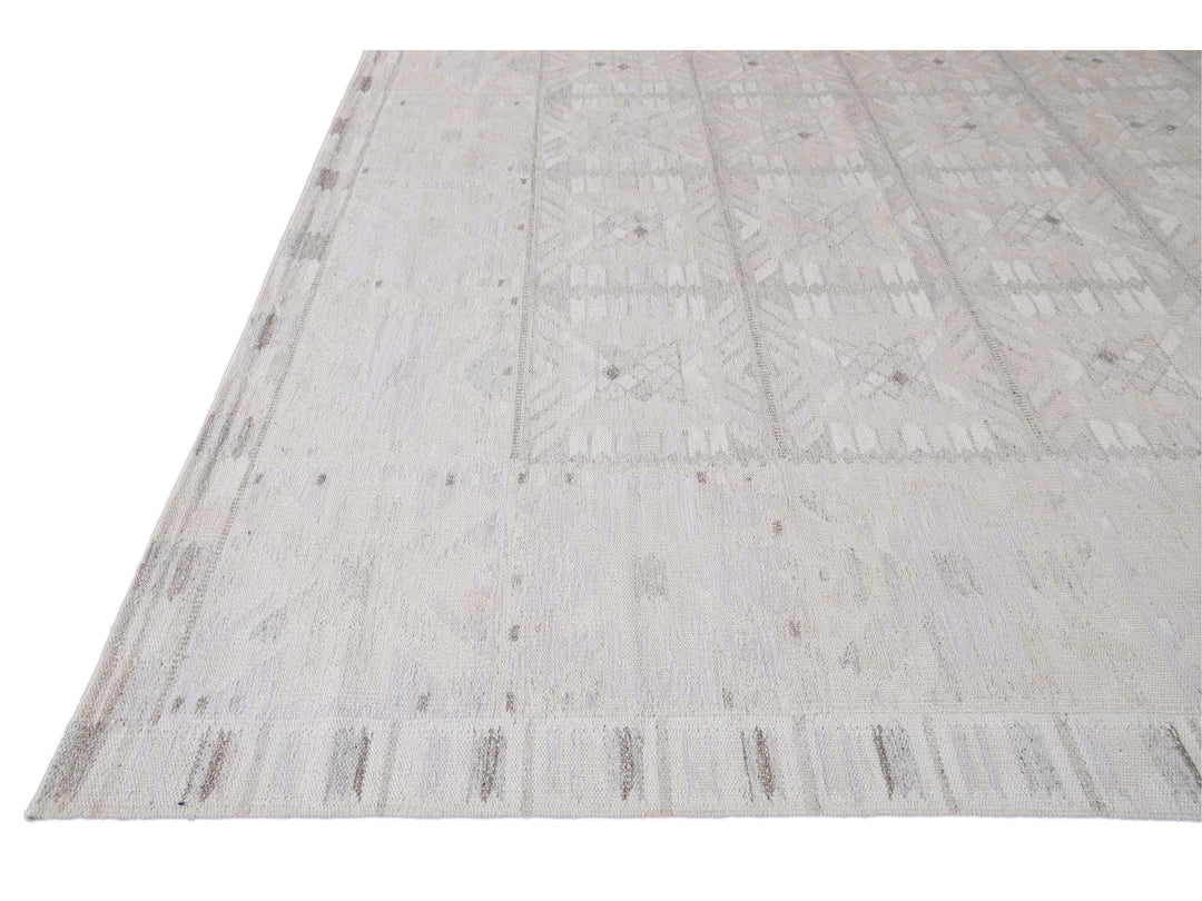 Modern Swedish Style Wool Rug 12 X 14