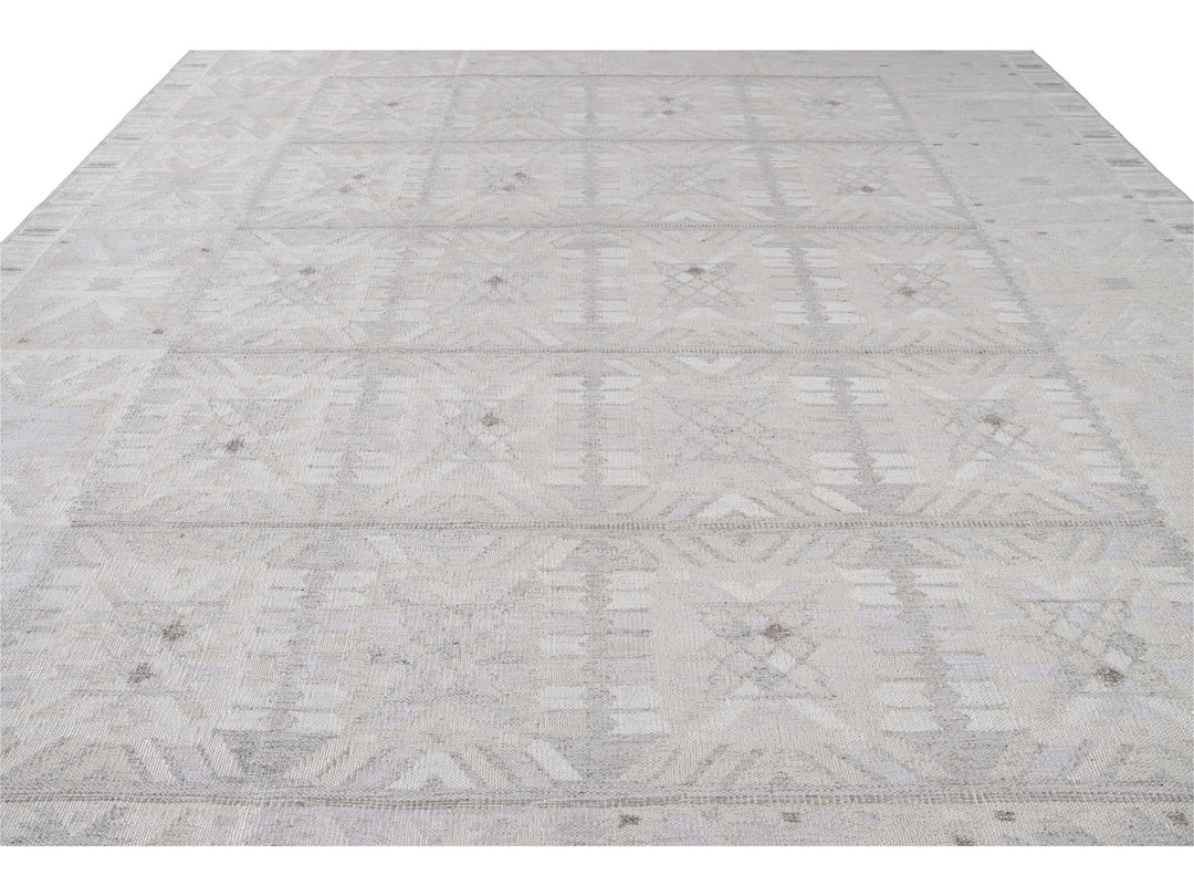 Modern Swedish Style Wool Rug 12 X 14
