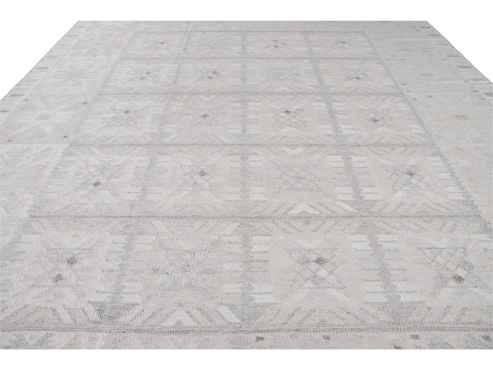 Modern Swedish Style Wool Rug 12 X 14
