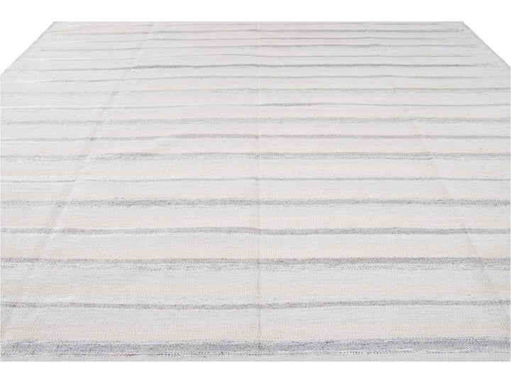 Modern Swedish Wool Rug 12 X 15