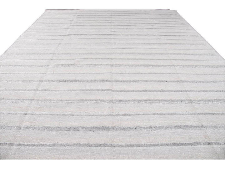 Modern Swedish Wool Rug 12 X 15