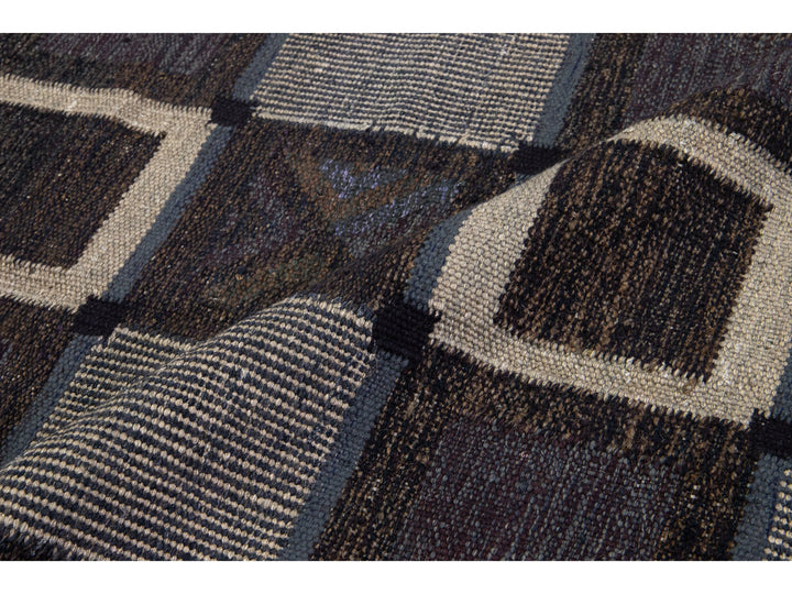 Modern Swedish Wool Rug 9 X 12