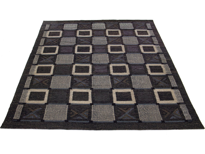 Modern Swedish Wool Rug 9 X 12