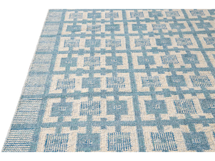 Modern Swedish Wool Rug 10 X 14